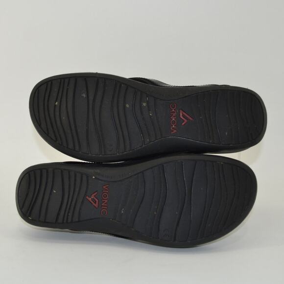 Vionic High Tide Womens Size 9 Black Flip Flop Thong Sandals - Picture 9 of 12